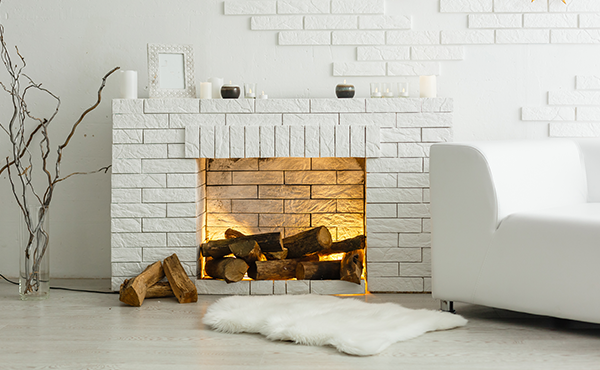 How to Whitewash a Fireplace