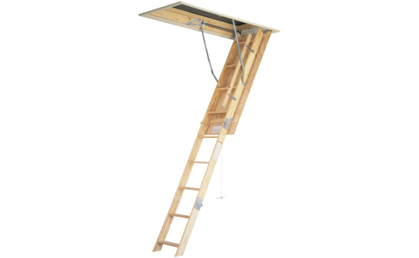 Werner Ceiling Wood Attic Ladder, 250 Lb. Load