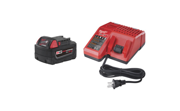 Milwaukee M18 REDLITHIUM XC 18 Volt Lithium-Ion 5.0 Ah Extended Capacity Tool Battery/Charger Starter Kit