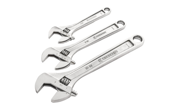 Crescent 6 In., 8 In., 10 In. Adjustable Wrench Set (3-Piece)