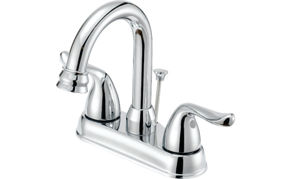 Home Impressions 2-Handle Lever 4 In. Centerset Hi-Arc Bathroom Faucet with Pop-Up