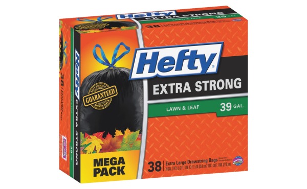 Hefty 39 Gal. Black Extra Strong Lawn & Leaf Bag (38-Count)