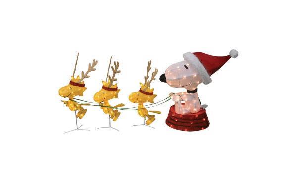 Peanuts 60 In. LED 3D Snoopy & Woodstock Holiday Figure
